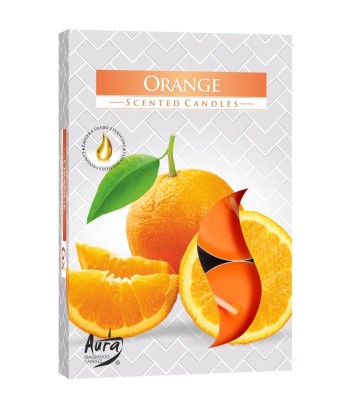 Set 6 Lumanari Parfumate Tip Pastila Aura Orange, Parfum de Portocala