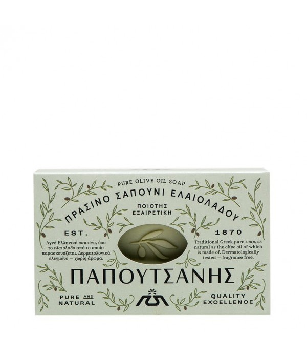 PAPOUTSANIS sapun verde traditional cu ulei de masline 125 gr